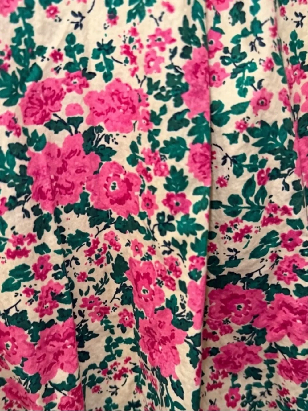 Zara Pink and Green Floral Voluminous Puff Shoulder Mini Dress - Size S NWOT